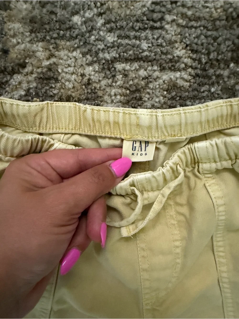 Girls yellow wide leg GAP jeans
